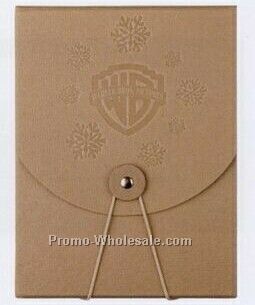 5-1/2"x7-1/2"x1/2" Elastic Button DVD Box (Soft Recycled Pressboard)