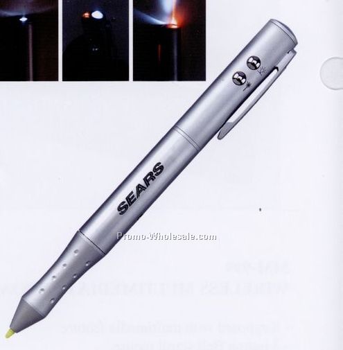 5-3/4" 4-in-1 Laser Pointer Flashlight