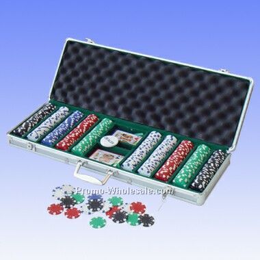 500 Pcs Aluminum Poker Set (Screened)