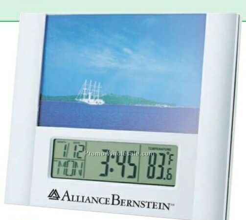 6"x4" Photo Frame Calendar Clock