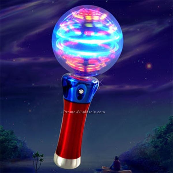 7" Light Up Spinner Wand - Rainbow