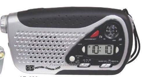 7-1/2"x4"x2" Self Powered Dynamo Noaa Emergency Survival Radio