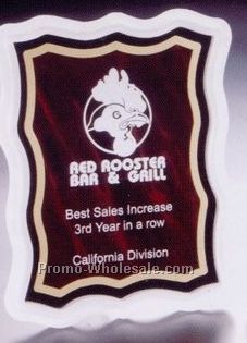 7-3/4"x9-3/4"x1/2" Red Acrylic Sub-zero Marble Series Sandblasted Award