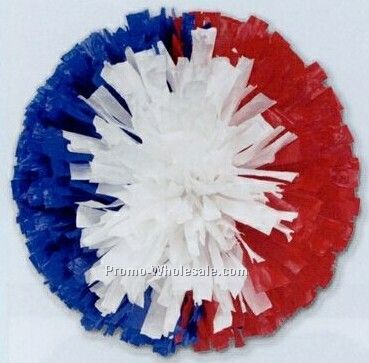 8" Vinyl Show Pom Poms - 3 Colors Side-by-side