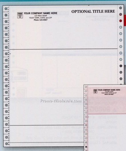 8-1/2"x11" 1 Part Classic Continuous Multipurpose Form