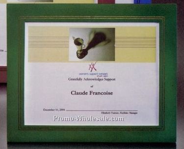 8-1/2"x11" Burgundy Cornell Leatherette Styling Certificate Plaque