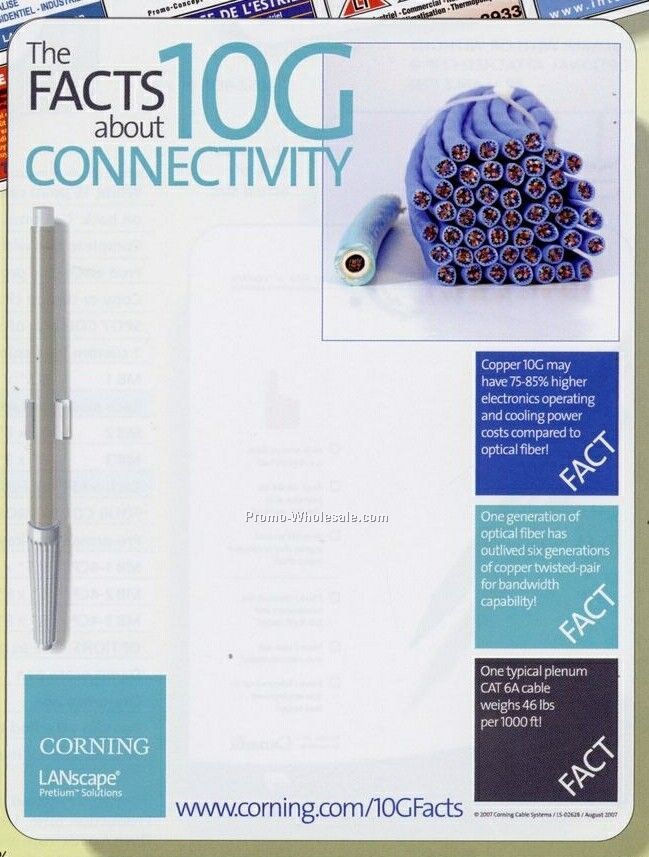 8-1/2"x11" Laminated 4-color Process Magnetic Memo Board Kits W/Pen & Clip