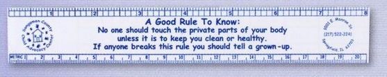 8"x1-1/4" Custom Printed Rulers (1 Side/1 Color)