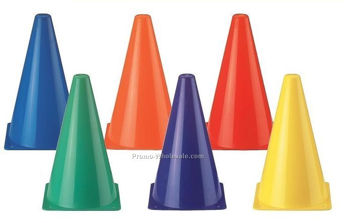 9" High Rainbow Cones W/ Base