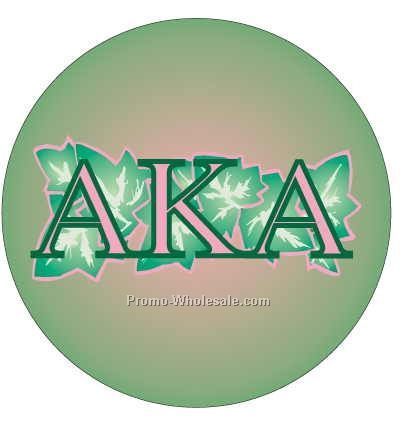 Alpha Kappa Alpha Sorority Badge W/ Metal Pin (2-1/2")