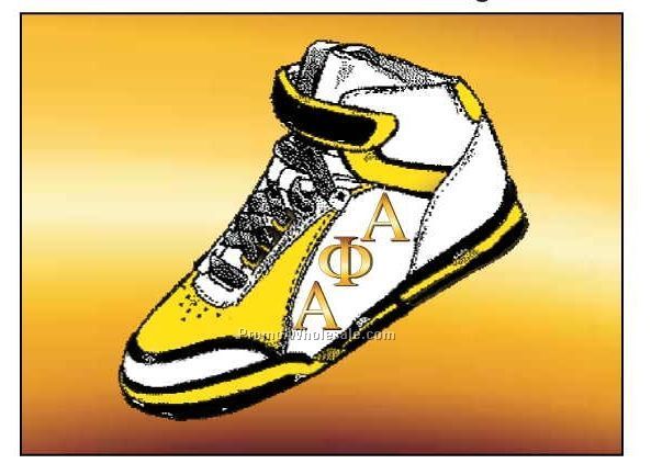 Alpha Phi Alpha Fraternity Shoe Badge W/ Metal Pin (2-1/2"x3-1/2")