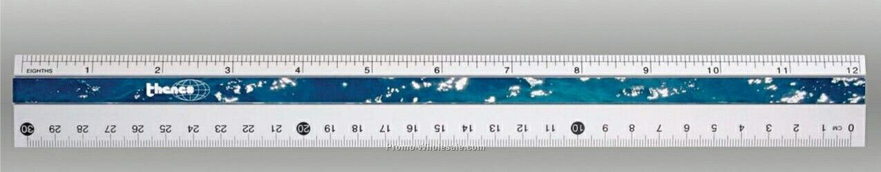 Aluminum Profile Ruler With Inlay - 12-1/8"x1-1/2"