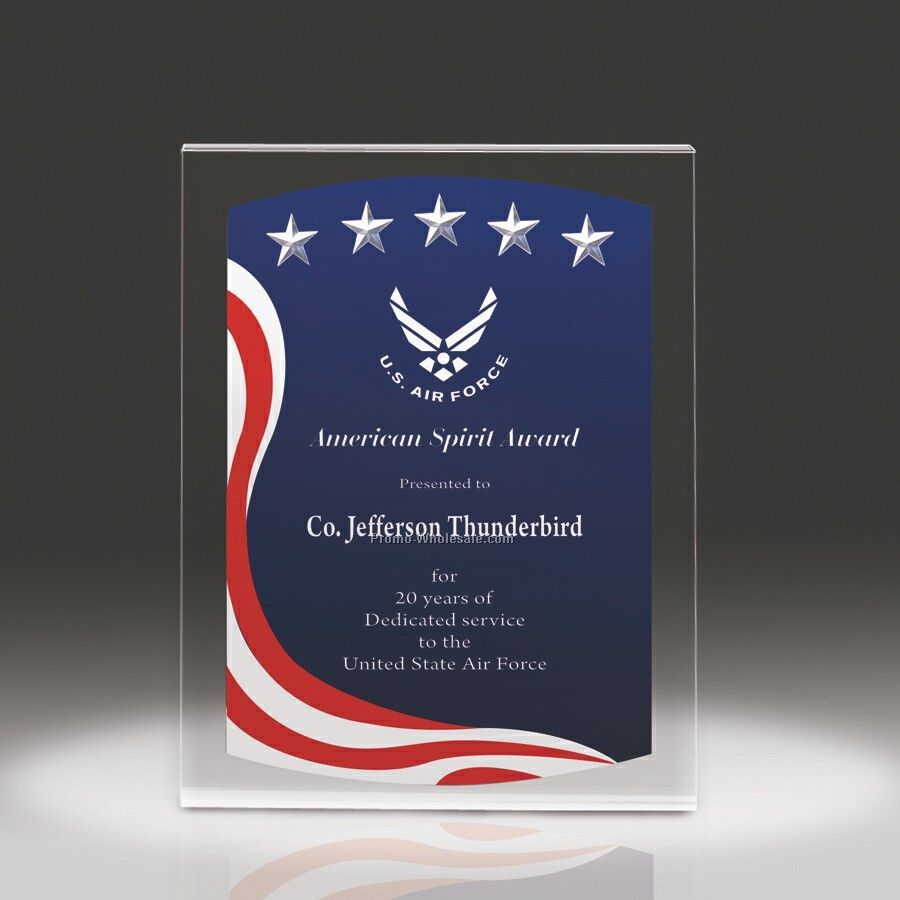 American Spirit Plaque (3-d Carved Stars) - 9"x 11"x 1"