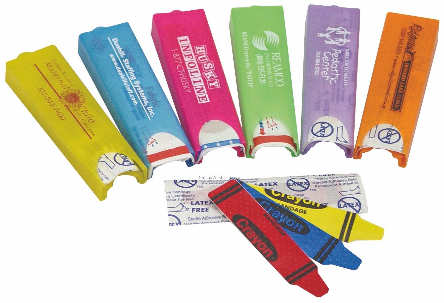 Bandage Dispenser (4"x1"x1/2") W/ Children's Bandages W/ 4cp Label