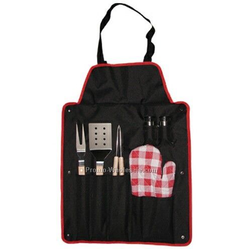 Bbq Utensil Set W/ Apron