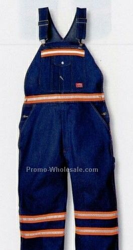 Bib Overalls W/ Scotchlite Reflective Tape (30-56, Inseam 30-36)