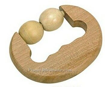 C-shape Wooden Handle Massager