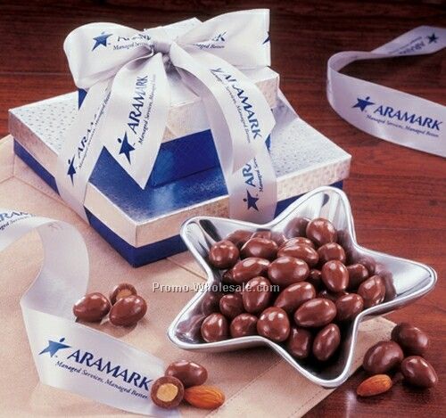 Chocolate Almonds In Rombe Star Bowl
