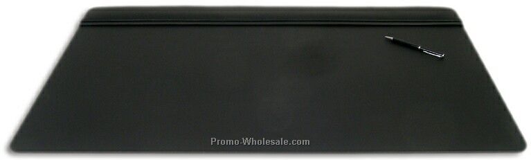 Classic Leather Top-rail Desk Pad 34"x20" - Black