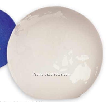 Clear Glass World Globe Paperweight