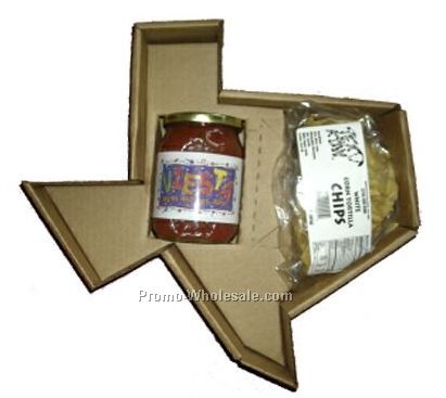 Clint's Texas Salsa Texas Box (1 Salsa, 1 Chip Box)