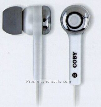 Coby White In-ear Isolation Headphones