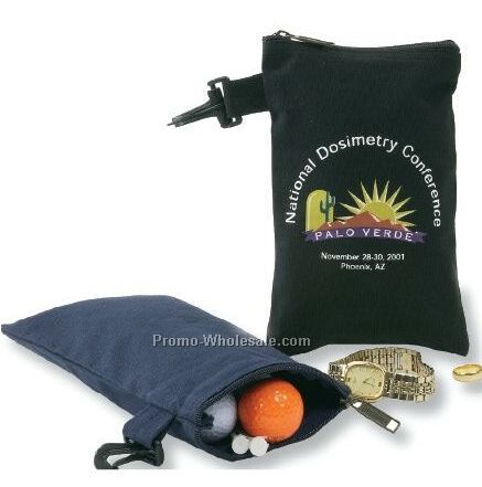 Cotton Golf Pouch - Black