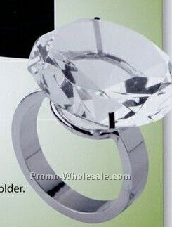 Crystal Solitaire Napkin Ring/ Paper Weight