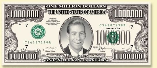 Custom Front Million Dollar Bill