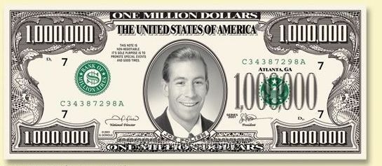 2 dollar bill back. The Million Dollar Bill makes