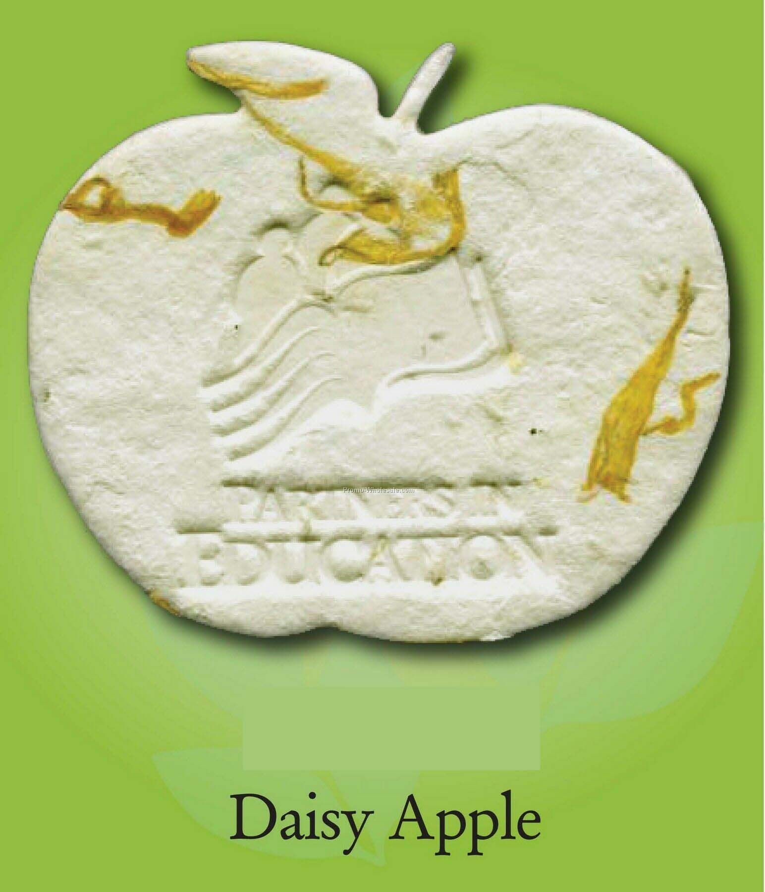 Daisy Apple Ornament W/ Embedded Seed