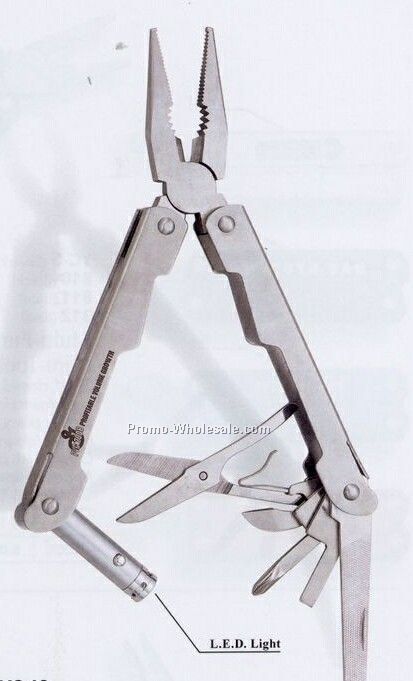 Dakota Knife-less Multi Function Mini Tool With LED Light (4-1/8" Closed)