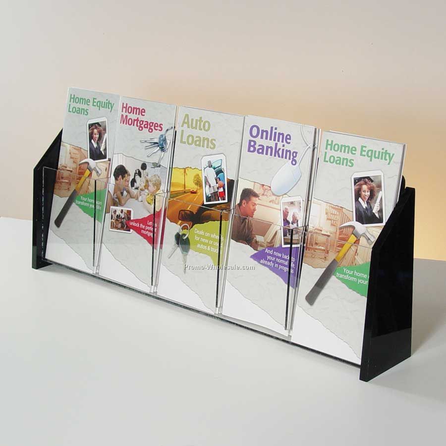 Deluxe 5-pocket Acrylic Brochure Holder - Countertop