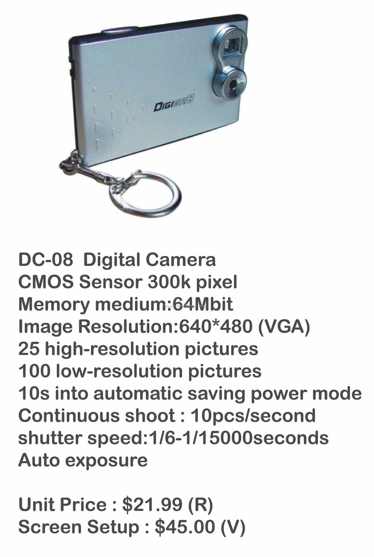 Digital Camera, Video Camera, Web Cam, Stores Photos, 64mb Memory