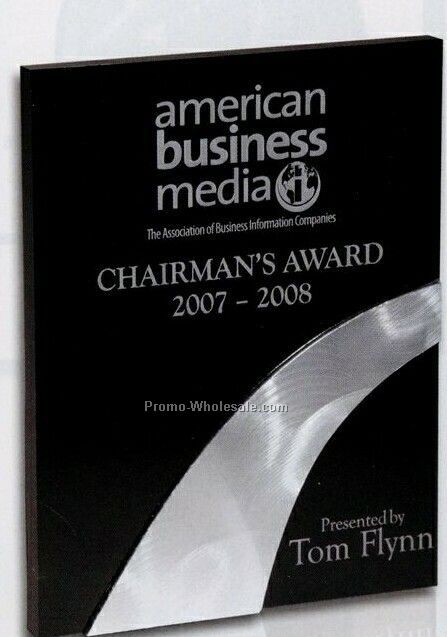 Dimensional Award Plaque W/ Raised Aluminum Accent (Screen Printed)