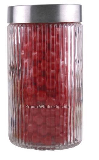 Empty Large Line Jar W/ Stainless Steel Lid & Hard Candy