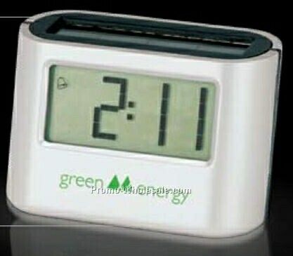 Essentials Ambi Solar Desk Alarm Clock 2-3/4"x1-3/4"x1-1/4"