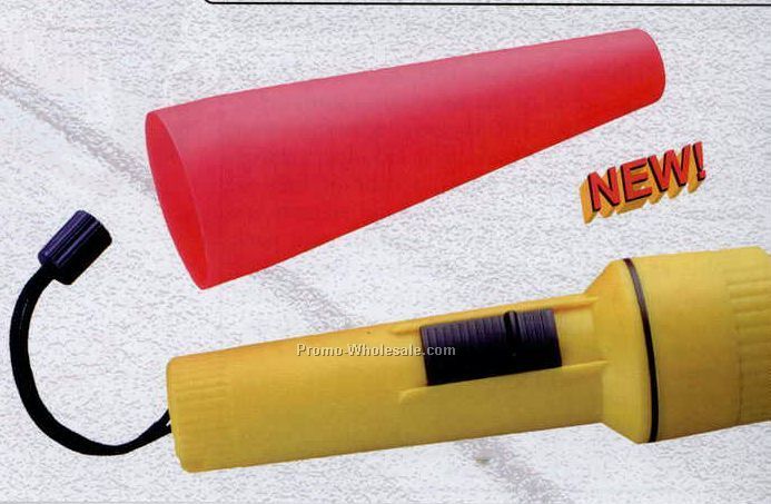 Flashlight With Safety Cone (13"x2-1/4"x2-1/4")