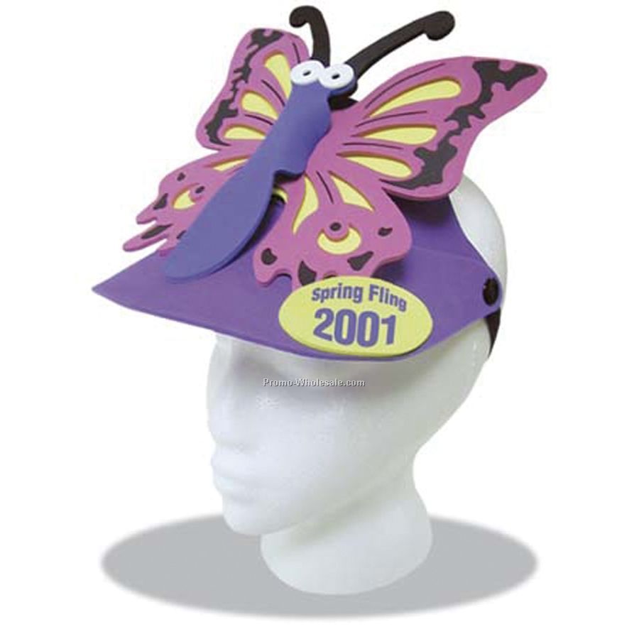 Foam Animal Sun Visor - Butterfly