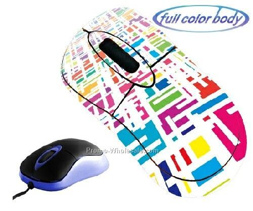 Full Color Series Mini Optical Mouse Retractable Cable