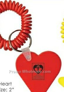 Fun Shaped Coil Wristband With Heart Tag