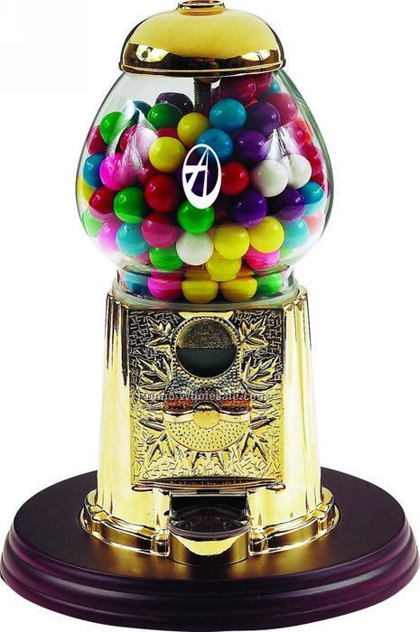 Gold 9" Gumball / Candy Dispenser Machine