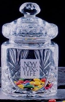 Hand Cut Lead Crystal Candy Jar