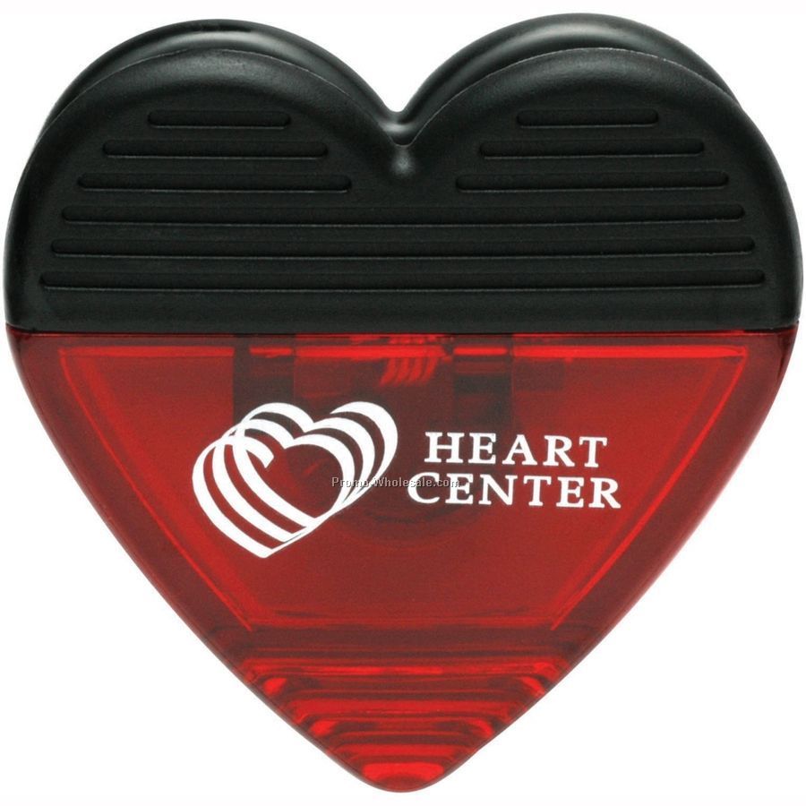 Heart Magna Clip W/ Magnetic Back