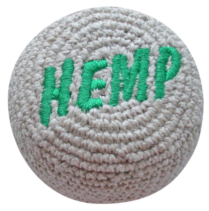 Hemp Embroidered Crocheted Footbag