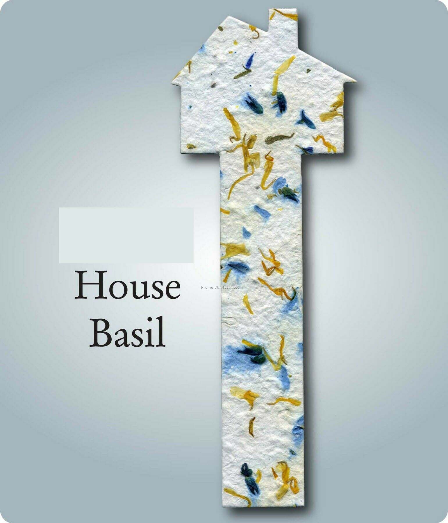 House Bookmark Embedded W/Basil Seed