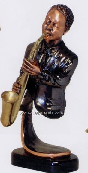Jazz Sax Figurine (Dark Copper Finish)