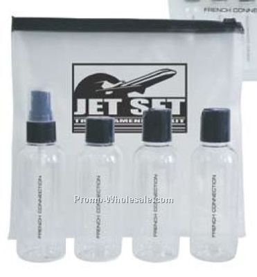 Jet Set Travel Amenities Kit W/ 2 Oz. Bottles (Jetset Logo)