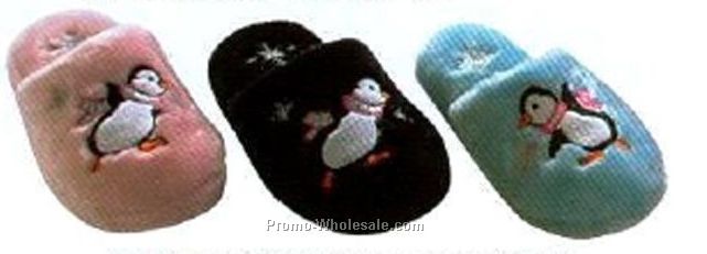 Ladies Penguin Slippers (6-10, 7-11)