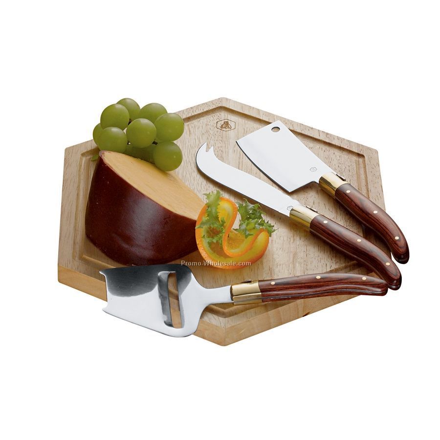 Laguiole Cheese Board With Knives